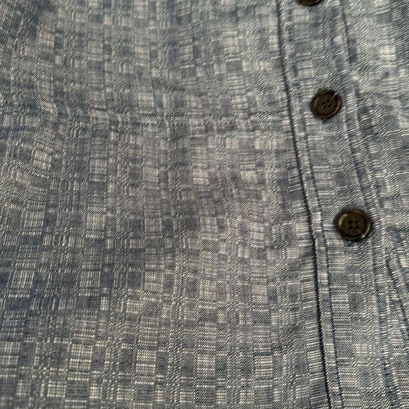 Derek Lam Chambray Mini Dress Size 8 Blue Button Down Square Neck Sleeveless - Picture 4 of 11